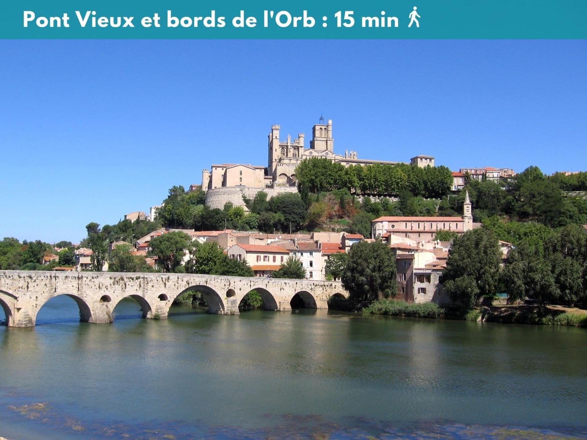 Charmant Studio Climatise 'Alma 1' - Beziers Centre - Wifi Fibre - Netflix Apartment Exterior photo